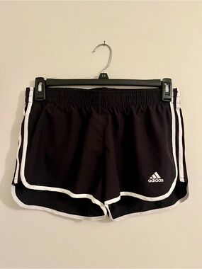 Adidas M3 Black Athletic Shorts with White Trim